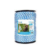 Lanko pro elektrický ohradník, průměr 3 mm, bílo-modré, odpor 0,2 Ω/m